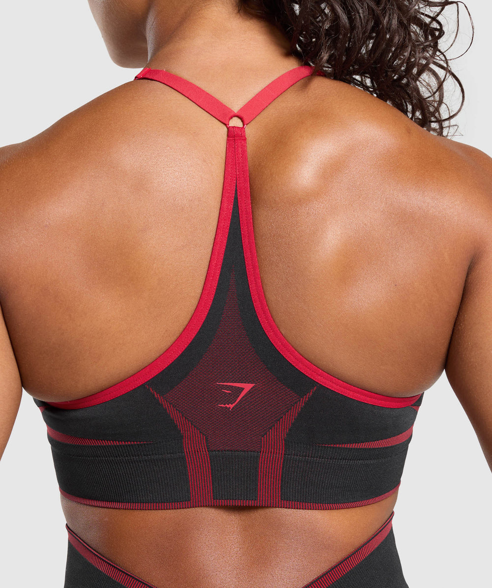 Apex Lift  Seamless Sports Bra Black/Carmine Red