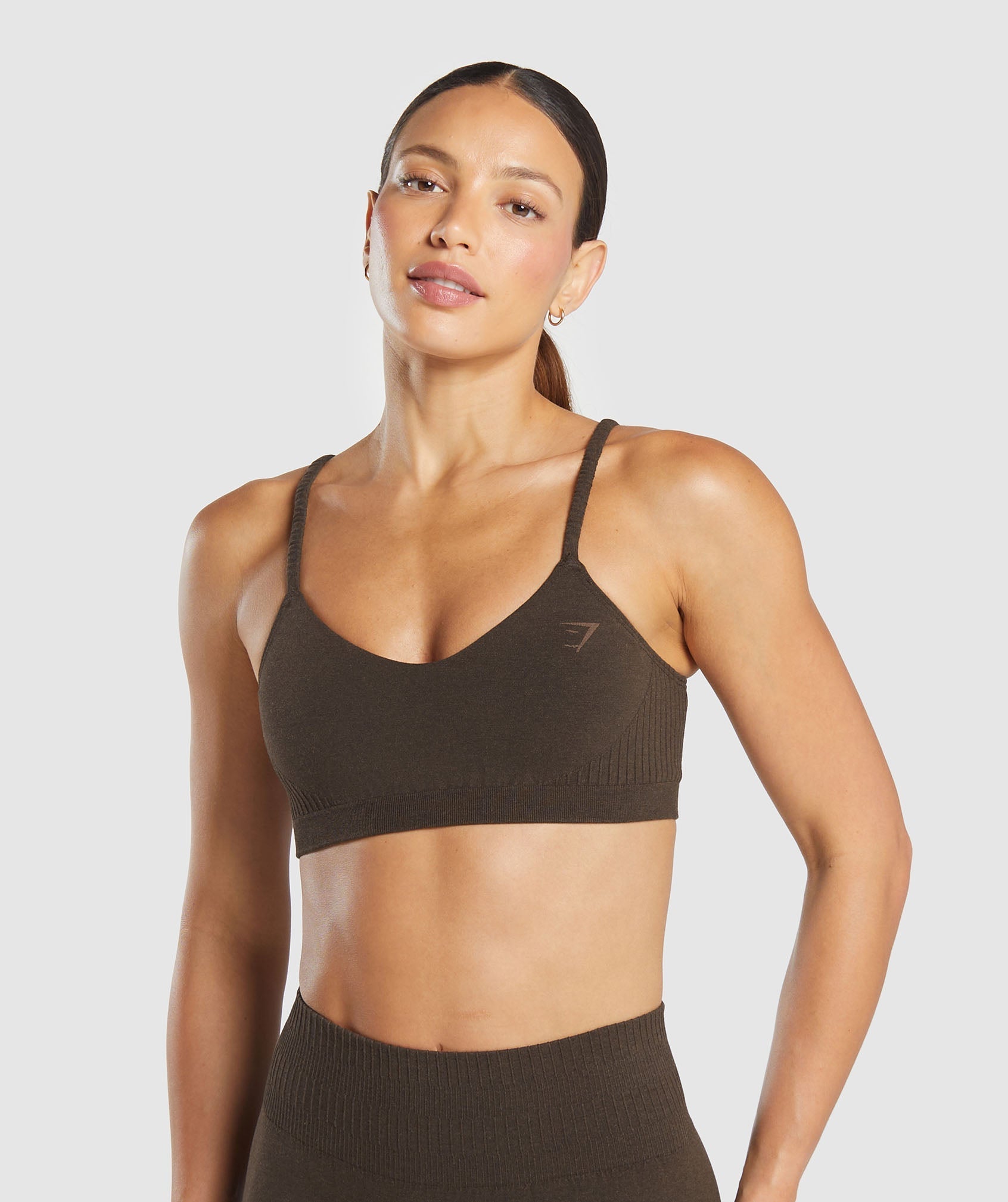 Luxe Seamless Bralette Walnut Brown Marl