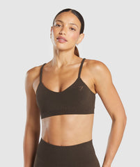 Luxe Seamless Bralette Walnut Brown Marl