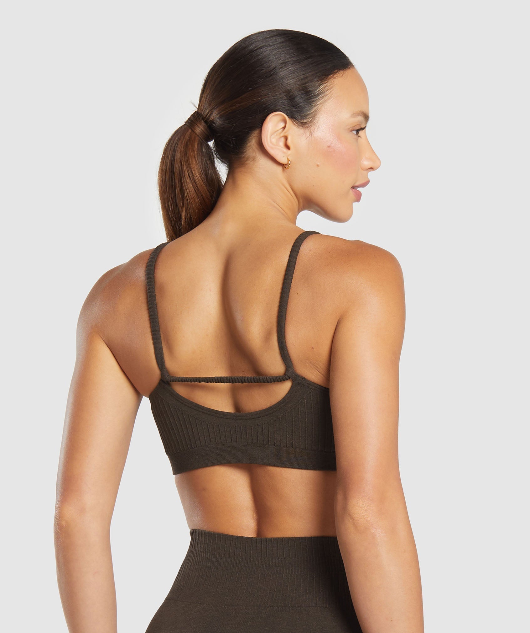 Luxe Seamless Bralette Walnut Brown Marl