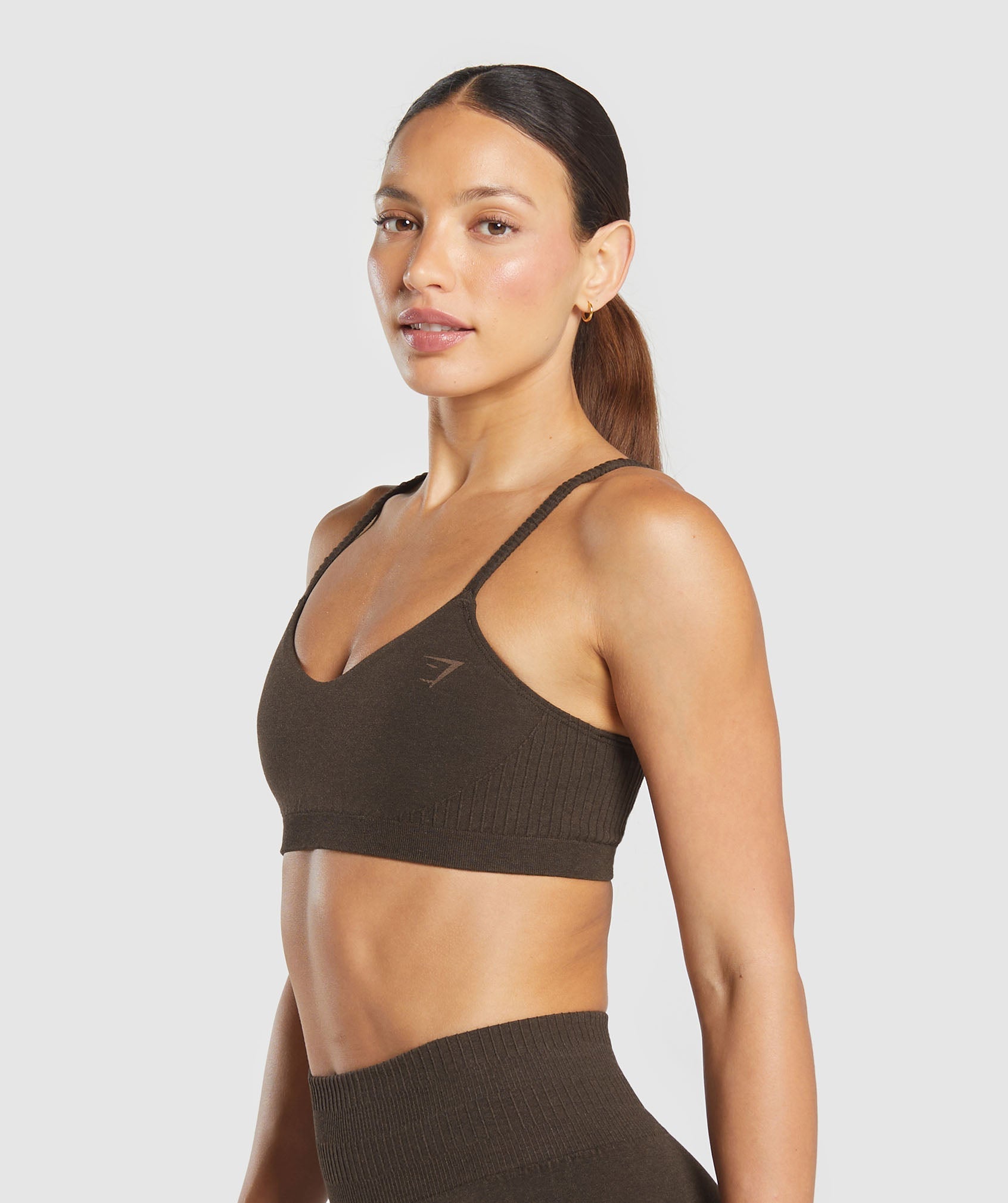 Luxe Seamless Bralette Walnut Brown Marl