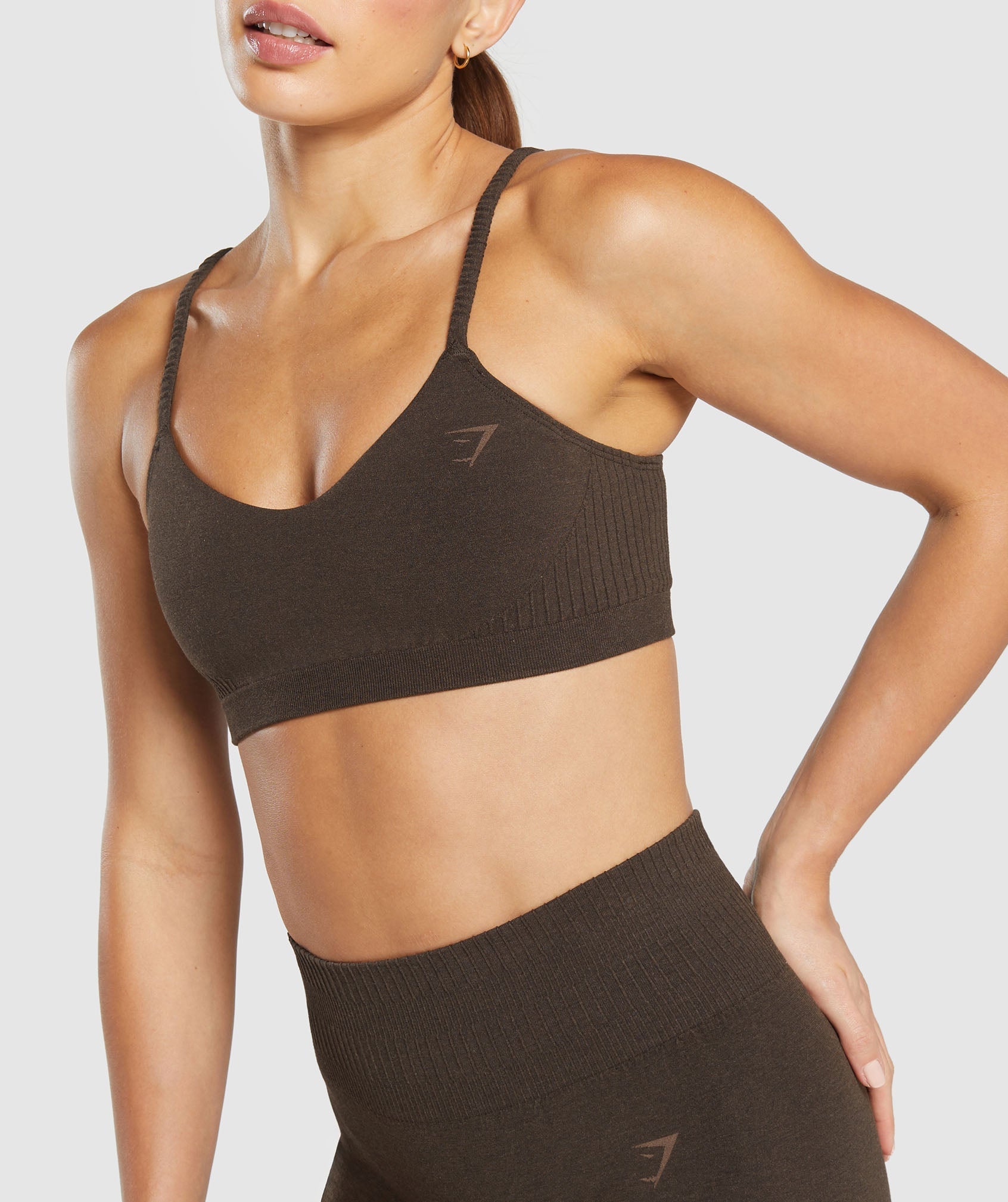 Luxe Seamless Bralette Walnut Brown Marl