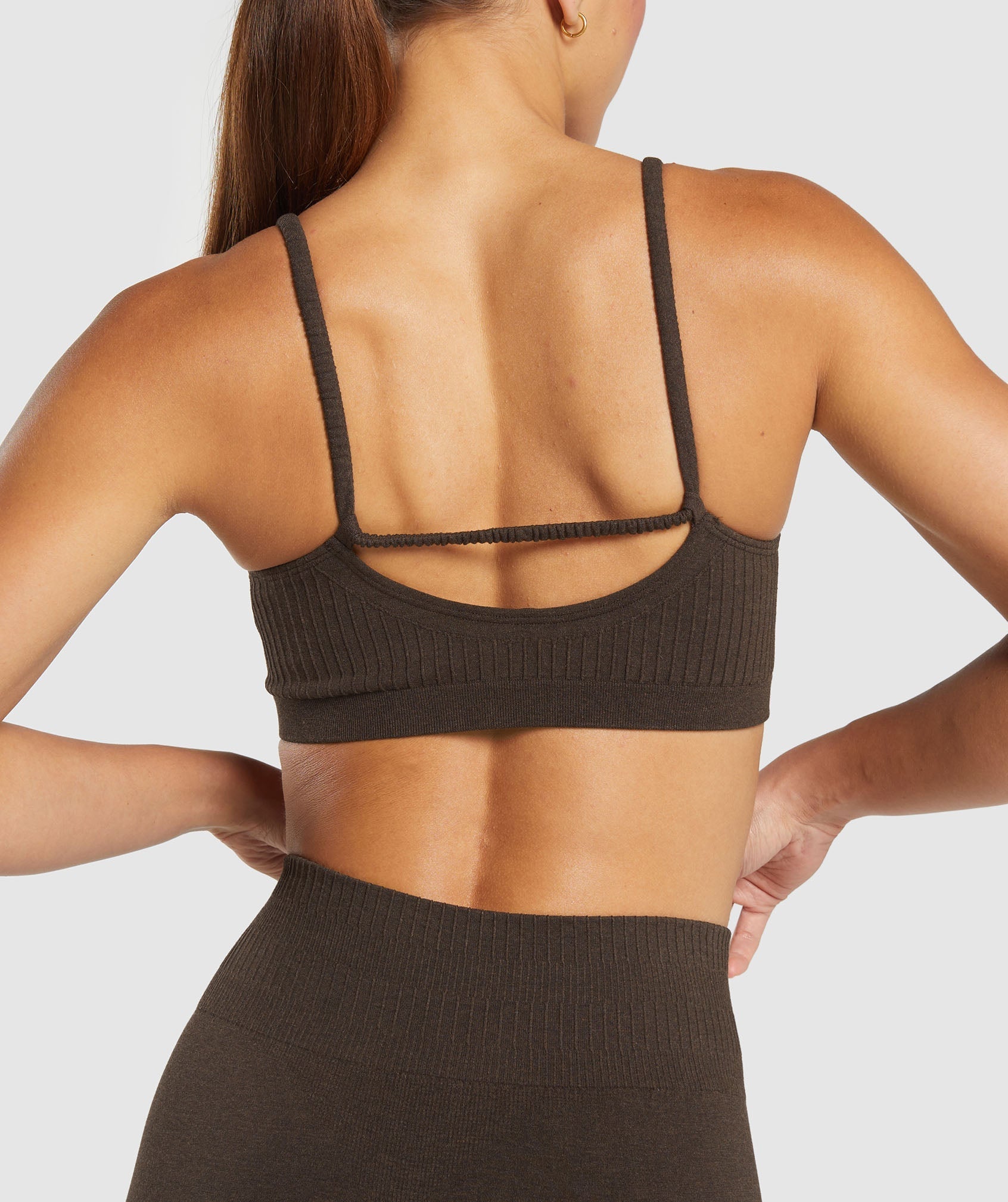 Luxe Seamless Bralette Walnut Brown Marl