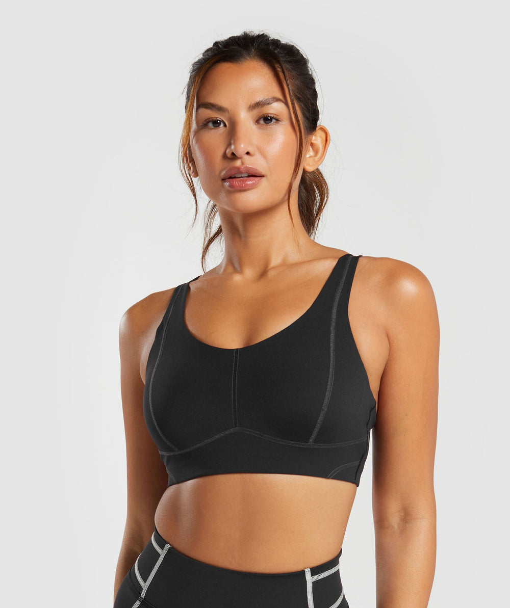 Stitch Feature Sports Bra Black