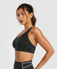 Stitch Feature Sports Bra Black