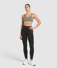 Strap Feature Sports Bra Unit Green