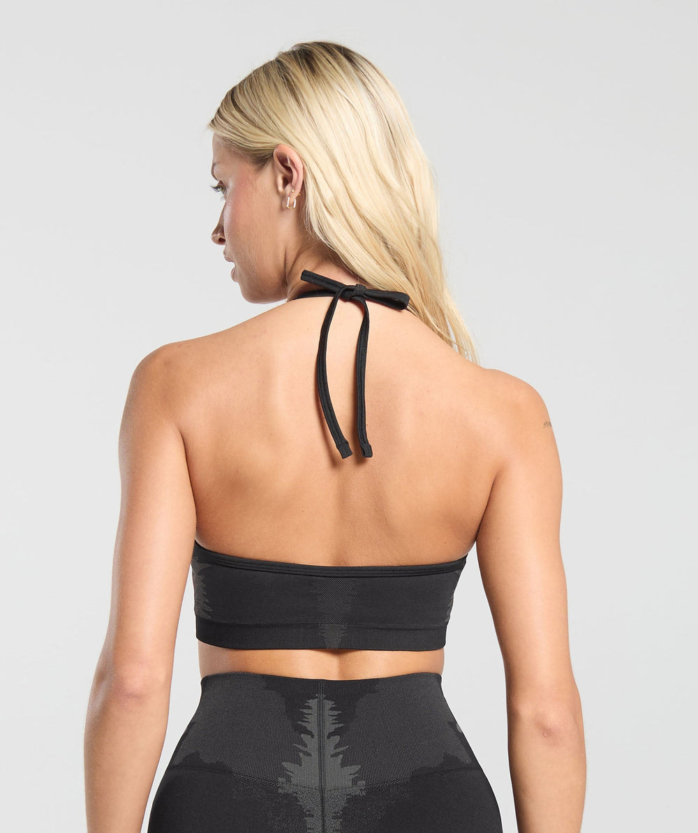 Caged Seamless Bralette Black/Graphite Grey