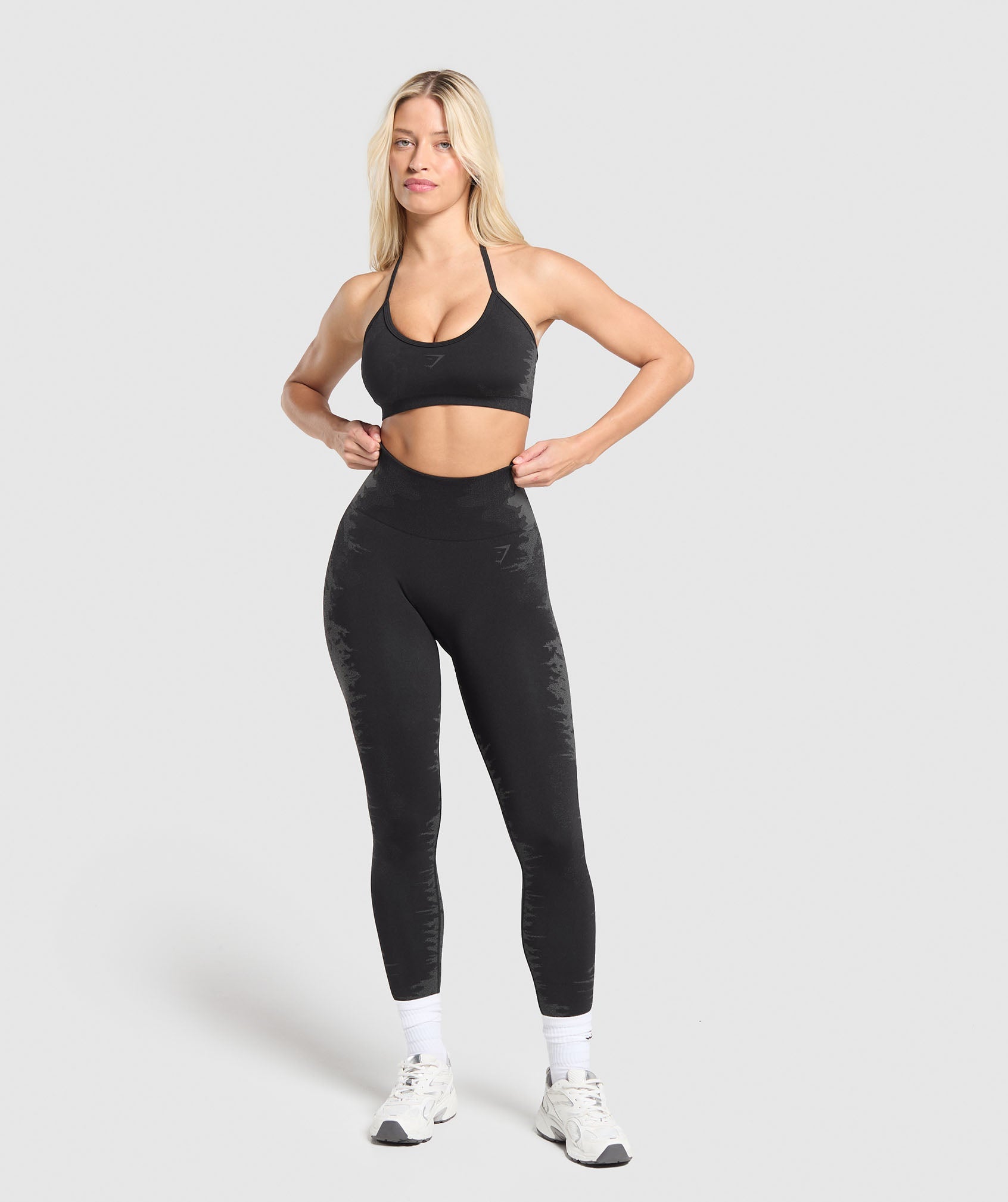 Caged Seamless Bralette Black/Graphite Grey