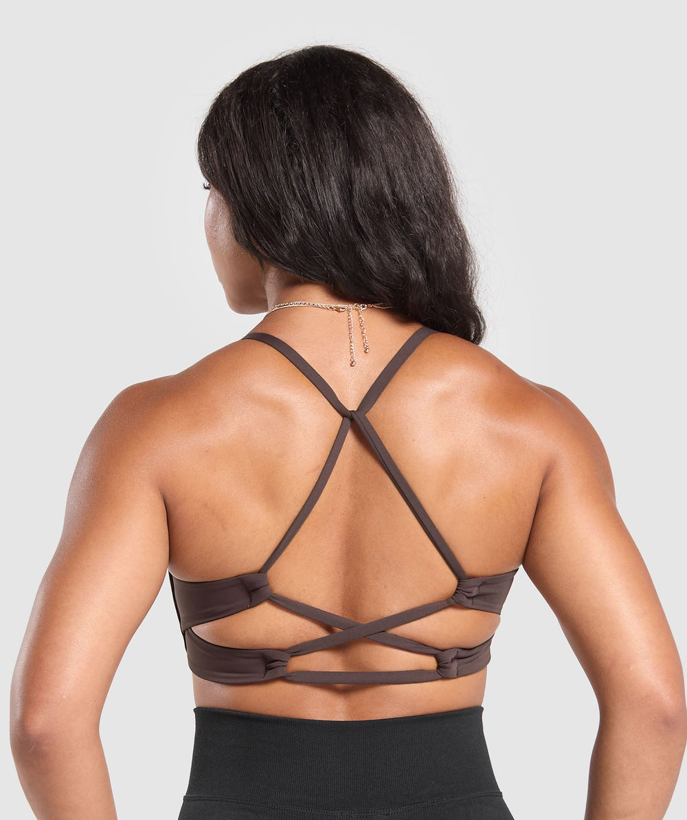 Cross Back Bra Heritage Brown