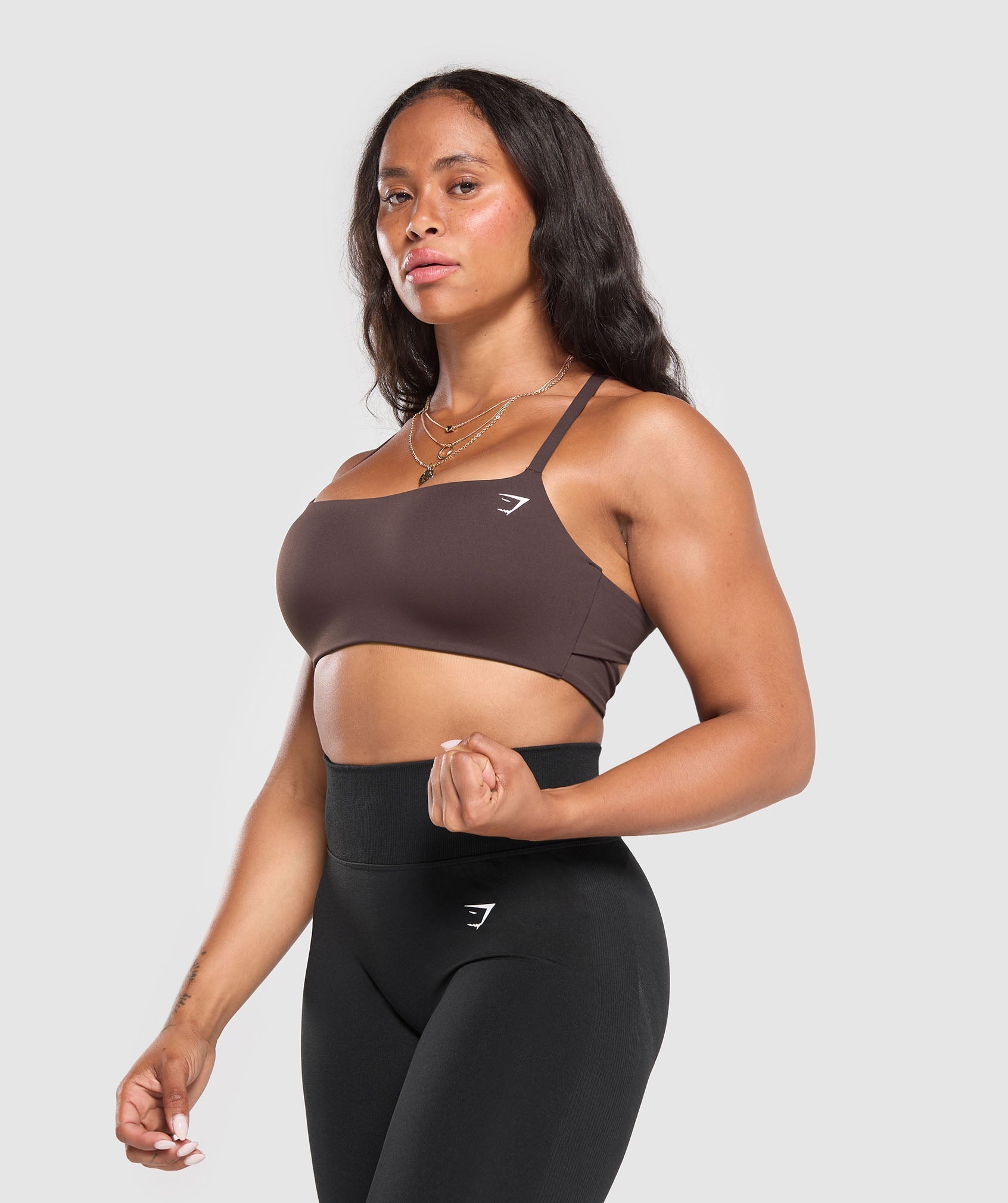 Cross Back Bra Heritage Brown
