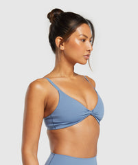 Elevate Twist Front Bralette Faded Blue
