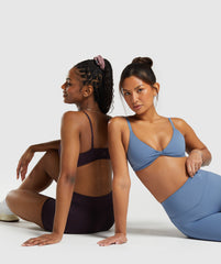 Elevate Twist Front Bralette Faded Blue