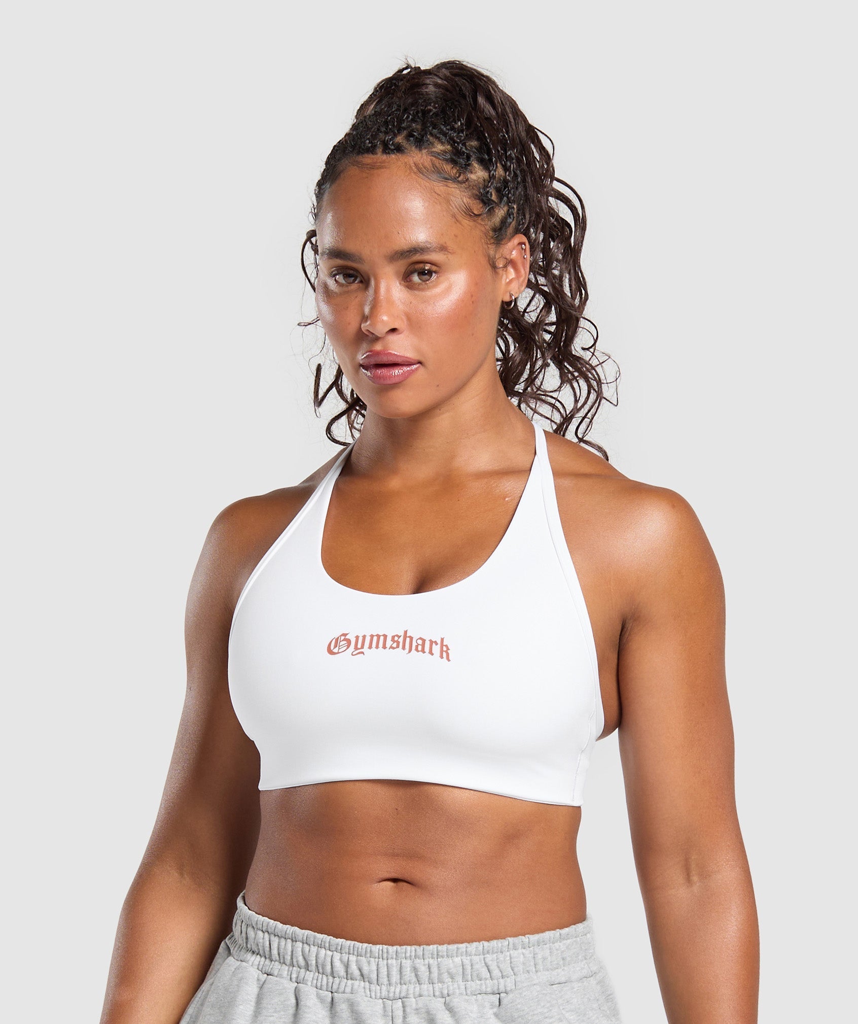 Strength Department Graphic Sports Bra White