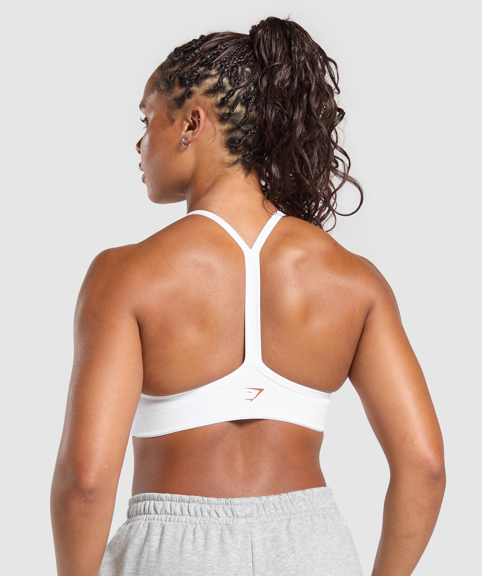 Strength Department Graphic Sports Bra White
