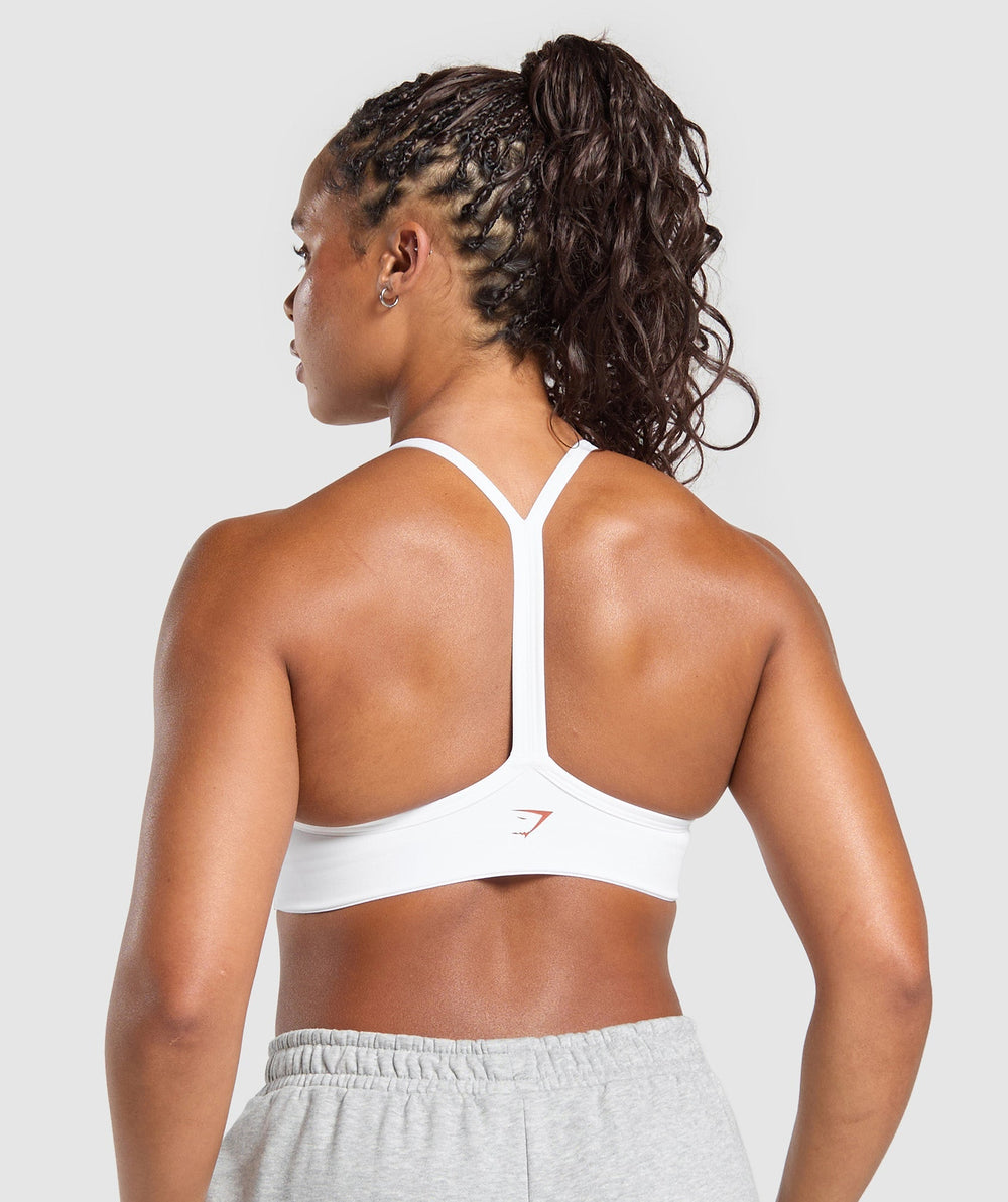 Strength Department Graphic Sports Bra White