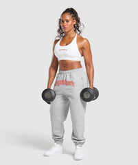 Strength Department Graphic Sports Bra White
