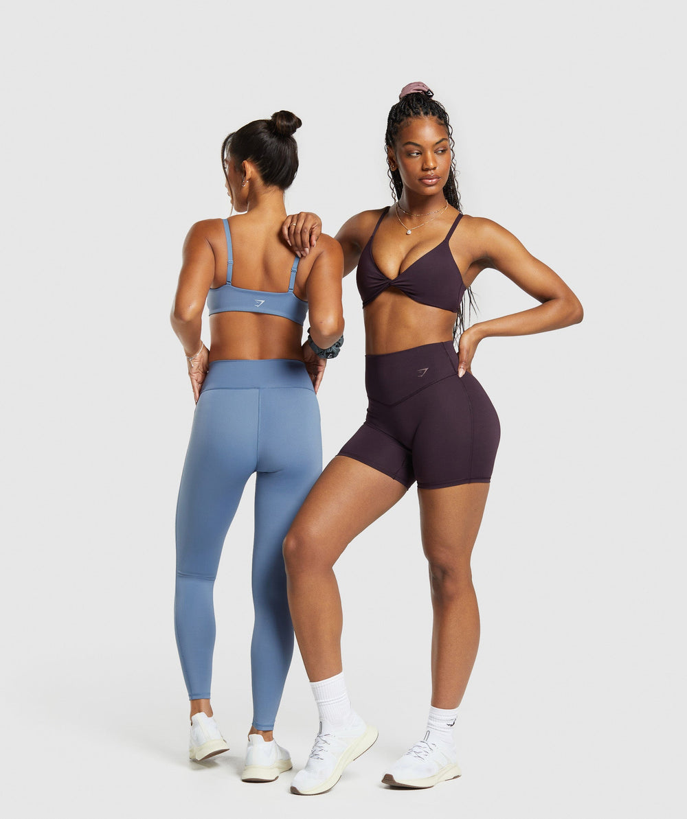 Elevate Twist Front Bralette Plum Brown