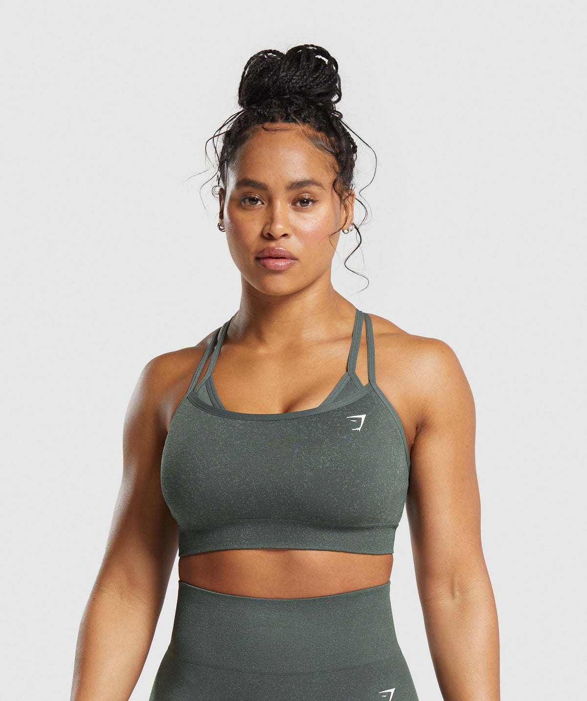 Adapt Fleck Seamless Sports Bra Slate Teal/Cargo Teal