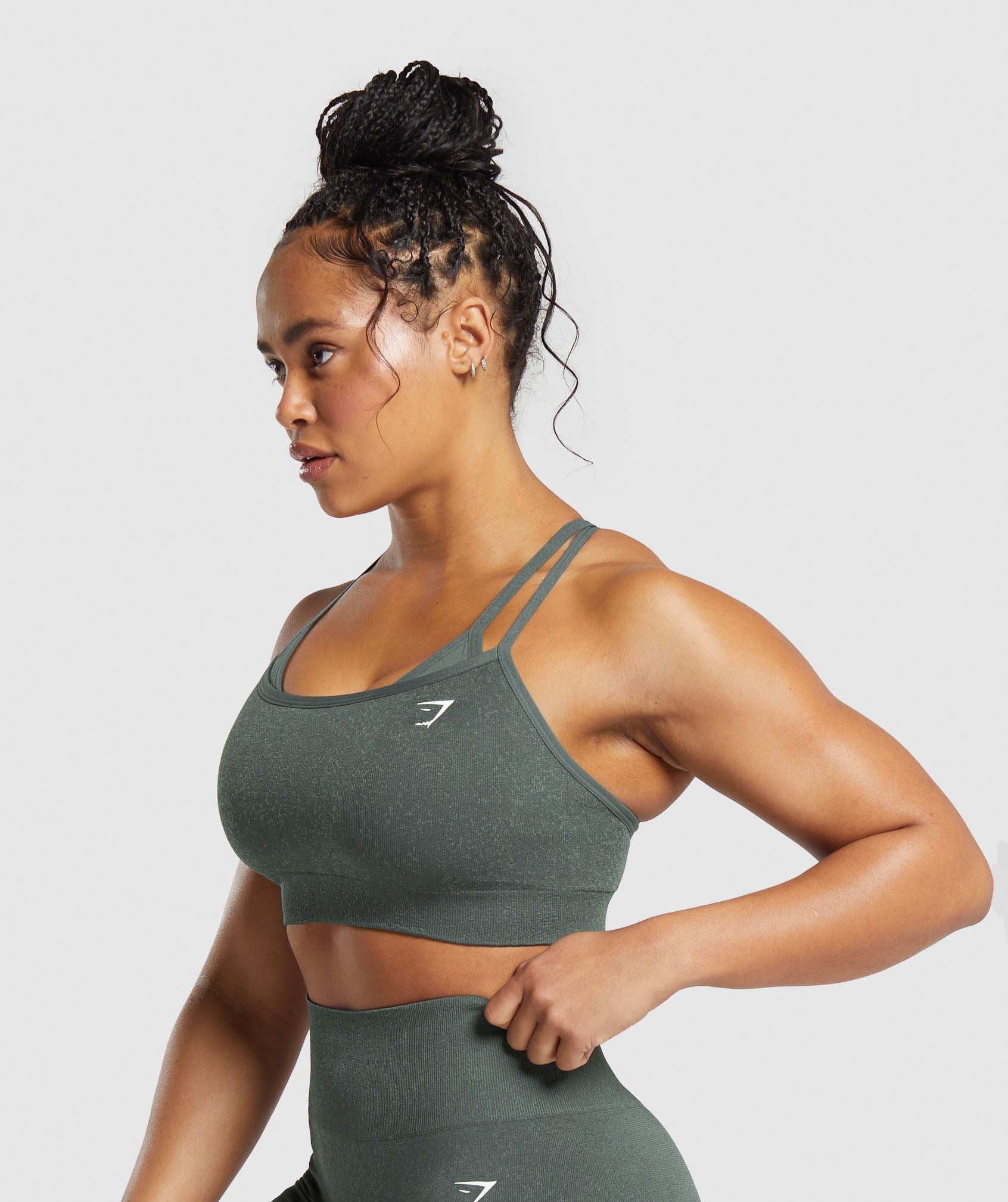 Adapt Fleck Seamless Sports Bra Slate Teal/Cargo Teal