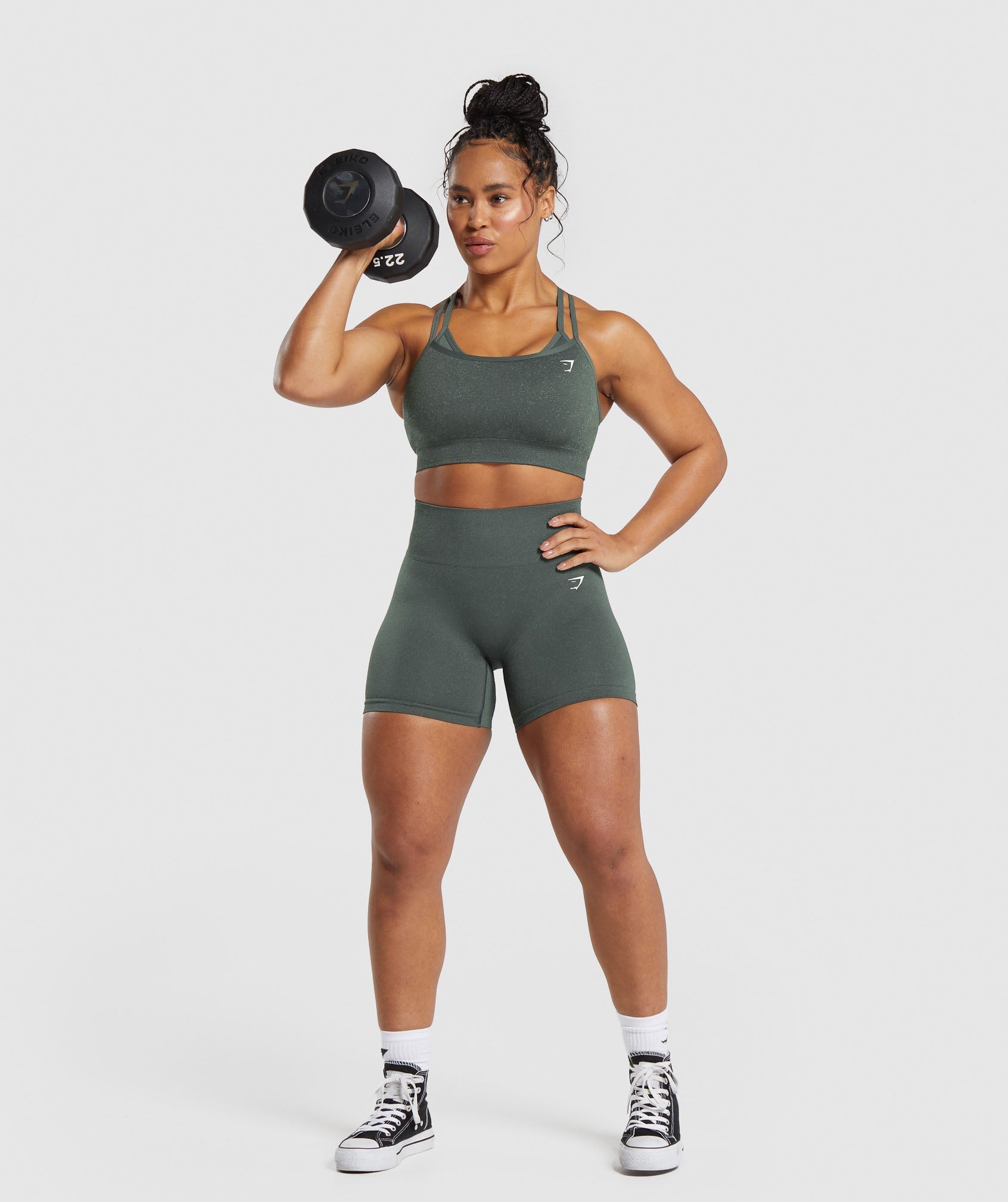 Adapt Fleck Seamless Sports Bra Slate Teal/Cargo Teal