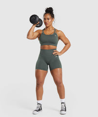 Adapt Fleck Seamless Sports Bra Slate Teal/Cargo Teal