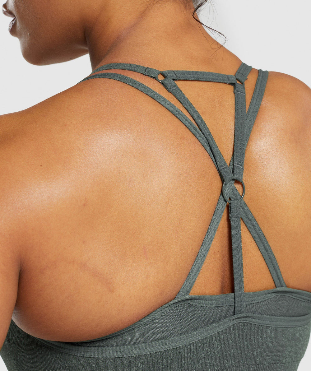 Adapt Fleck Seamless Sports Bra Slate Teal/Cargo Teal