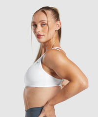 Back Gains Sports Bra White