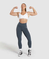 Back Gains Sports Bra White