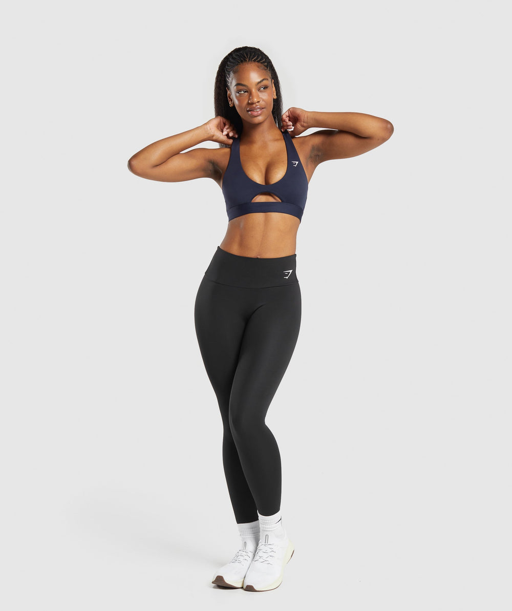 Peek A Boo Sports Bra Heavy Blue