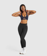 Peek A Boo Sports Bra Heavy Blue