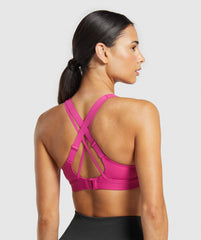 Strappy Back Medium Support Sports Bra Winning Pink