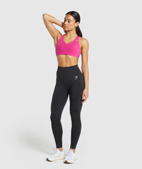 Strappy Back Medium Support Sports Bra Winning Pink