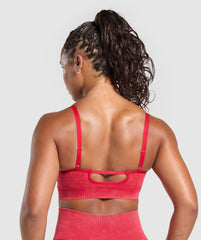 Gains Seamless Washed Sports Bra Carmine Red