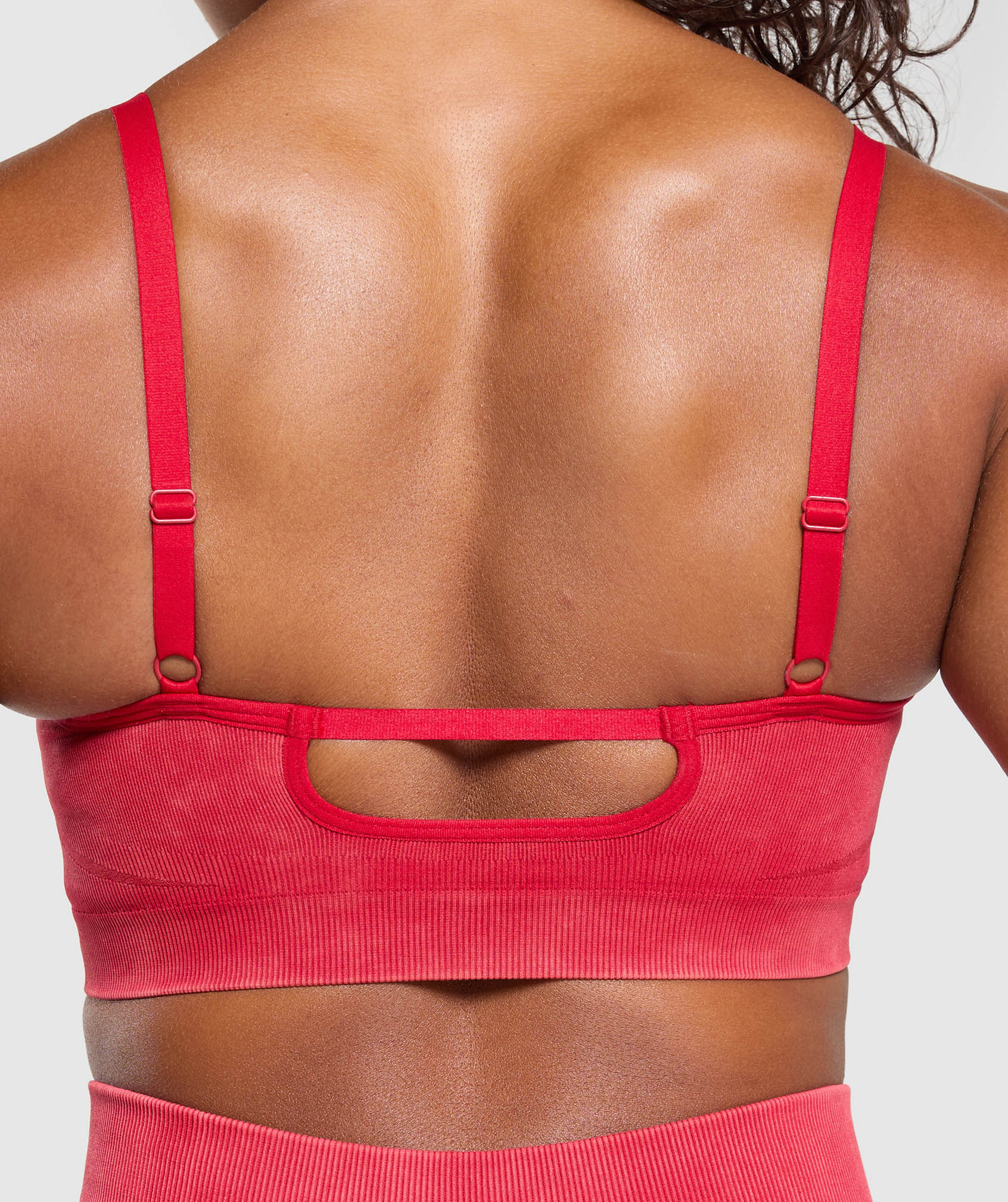 Gains Seamless Washed Sports Bra Carmine Red