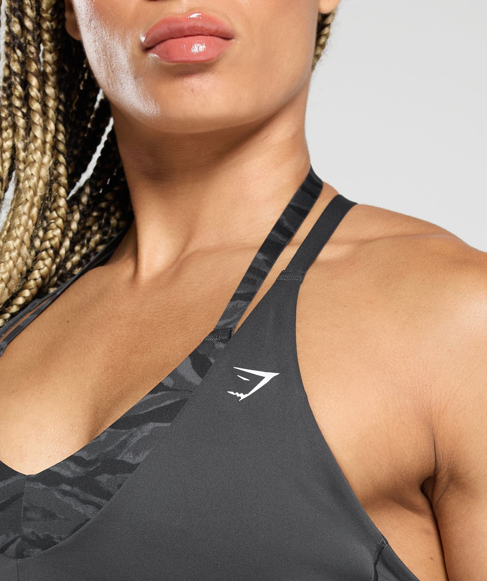 Power x T Back Sports Bra Asphalt Grey/Onyx Grey