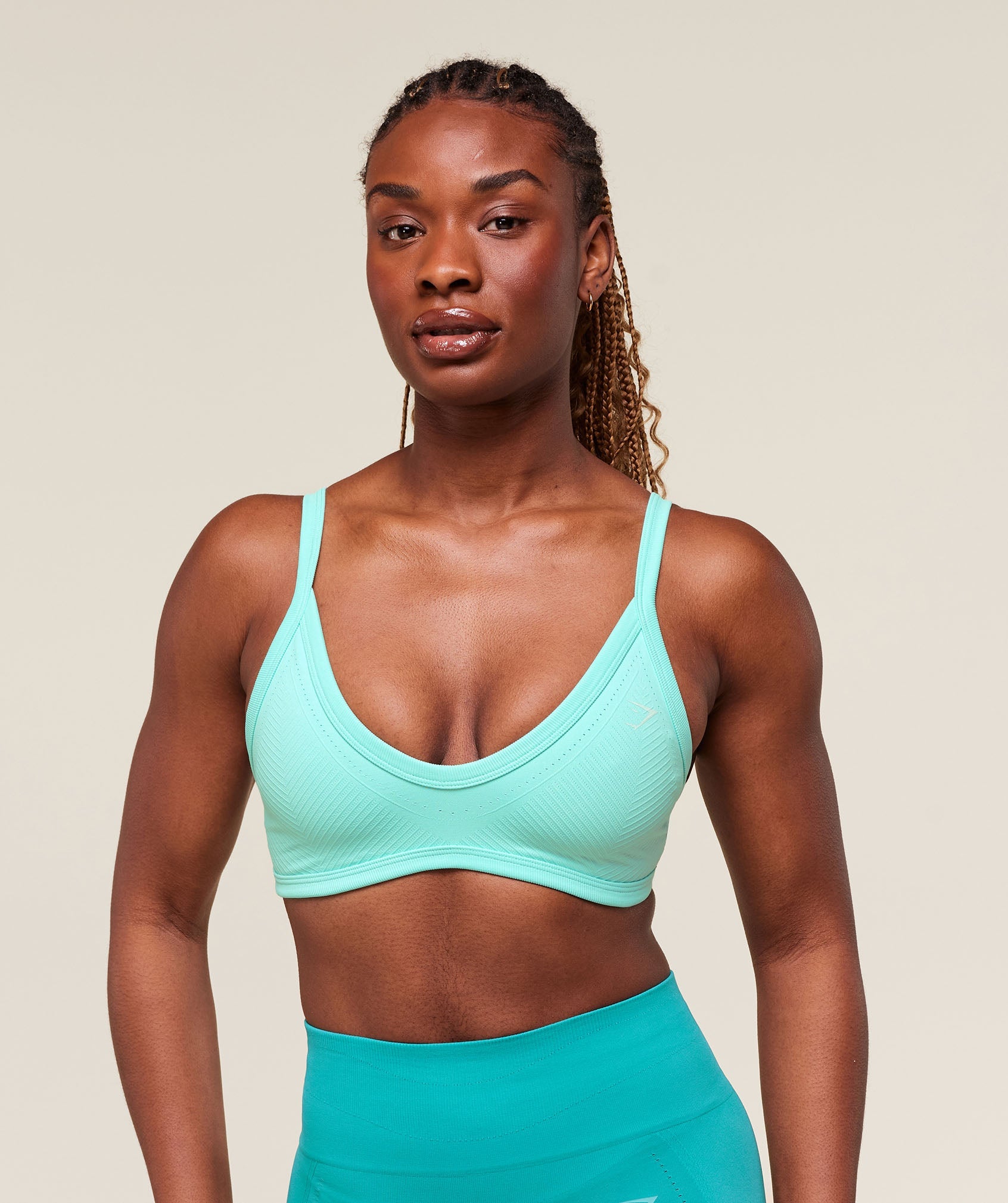 Energised Seamless Sports Bra Pop Turquoise