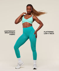 Energised Seamless Sports Bra Pop Turquoise