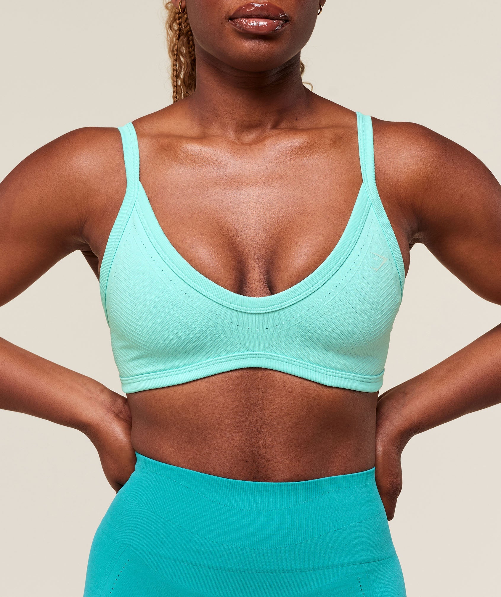 Energised Seamless Sports Bra Pop Turquoise