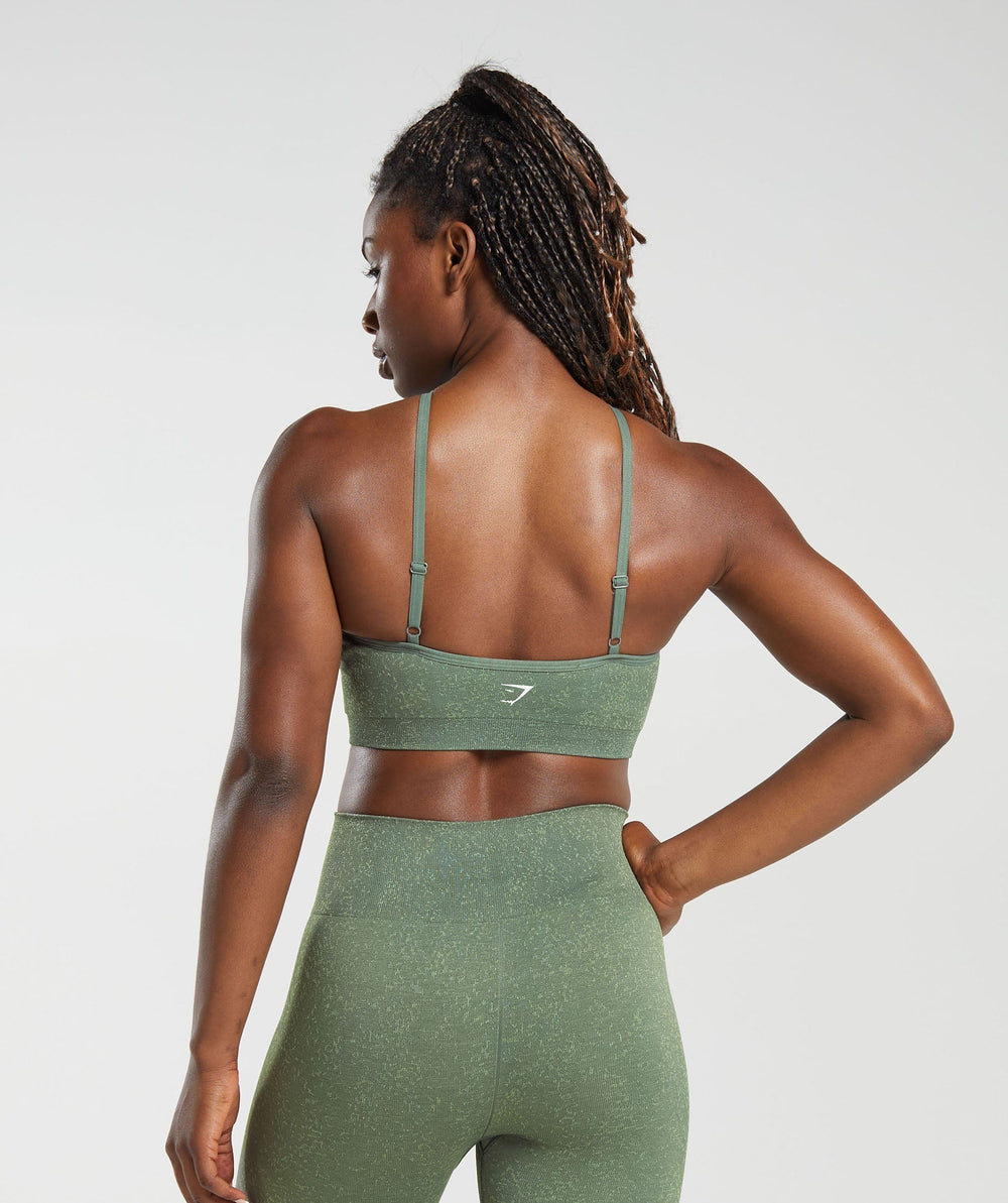Adapt Fleck Seamless Halterneck Bralette Dusk Green/Light Sage Green