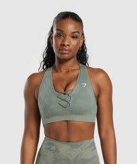 Adapt Camo Seamless Sports Bra Unit Green/Chalk Green