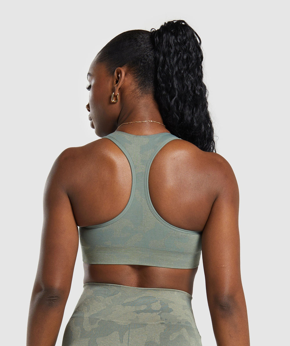 Adapt Camo Seamless Sports Bra Unit Green/Chalk Green