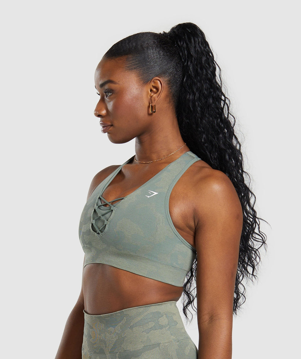 Adapt Camo Seamless Sports Bra Unit Green/Chalk Green