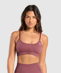 Vital Sports Bra Burgundy Pink Marl