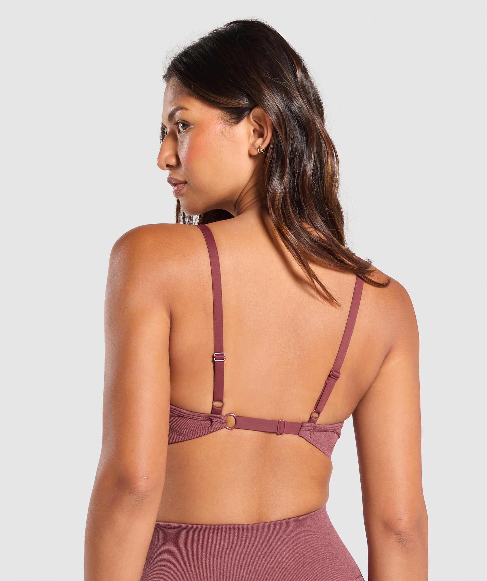 Vital Sports Bra Burgundy Pink Marl