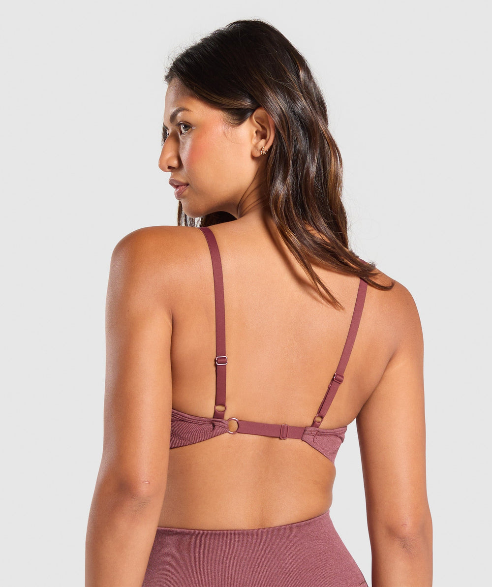 Vital Sports Bra Burgundy Pink Marl