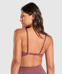 Vital Sports Bra Burgundy Pink Marl