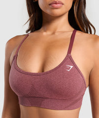 Vital Sports Bra Burgundy Pink Marl