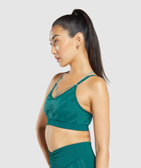Apex Limit Seamless Ruched Sports Bra Deep Teal/Duck Egg Blue
