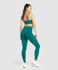 Apex Limit Seamless Ruched Sports Bra Deep Teal/Duck Egg Blue