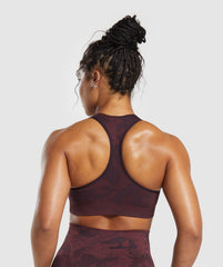 Adapt Camo Seamless Sports Bra Plum Brown/Burgundy Brown